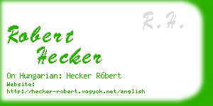 robert hecker business card